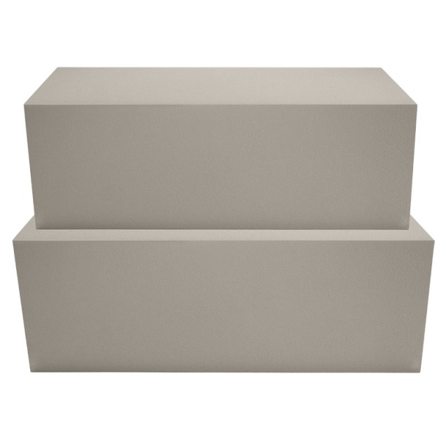 ΞΥΛΙΝΟ ΣΤΑΝΤ ΠΡΟΒΟΛΗΣ ΣΕΤ/2 ΕΚΡΟΥ ΟΡΘΟΓΩΝΙΟ - L:120x80x46, S:110x70x40cm 1/KIB – Προσφέρει μοναδική αισθητική | iroots.gr