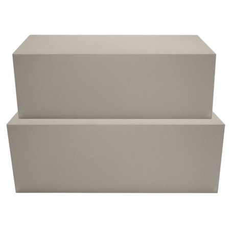 ΞΥΛΙΝΟ ΣΤΑΝΤ ΠΡΟΒΟΛΗΣ ΣΕΤ/2 ΕΚΡΟΥ ΟΡΘΟΓΩΝΙΟ - L:120x80x46, S:110x70x40cm 1/KIB – Προσφέρει μοναδική αισθητική | iroots.gr