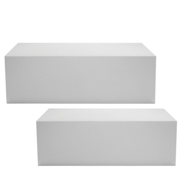 ΞΥΛΙΝΟ ΣΤΑΝΤ ΠΡΟΒΟΛΗΣ ΣΕΤ/2 ΥΠΟΛΕΥΚΟ ΟΡΘΟΓΩΝΙΟ - L:120x80x46, S:110x70x40cm 1/KIB – Ταιριάζει σε κάθε μοντέρνο ή επαγγελματικό χ