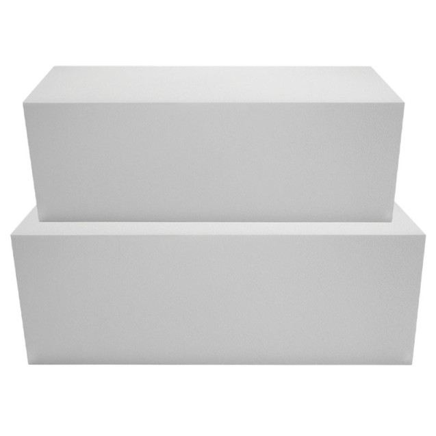 ΞΥΛΙΝΟ ΣΤΑΝΤ ΠΡΟΒΟΛΗΣ ΣΕΤ/2 ΥΠΟΛΕΥΚΟ ΟΡΘΟΓΩΝΙΟ - L:120x80x46, S:110x70x40cm 1/KIB – Ταιριάζει σε κάθε μοντέρνο ή επαγγελματικό χ