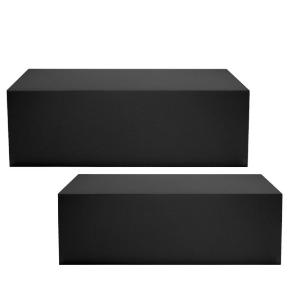 ΞΥΛΙΝΟ ΣΤΑΝΤ ΠΡΟΒΟΛΗΣ ΣΕΤ/2 ΜΑΥΡΟ ΟΡΘΟΓΩΝΙΟ - L:120x80x46, S:110x70x40cm 1/KIB – Προσφέρει μοναδική αισθητική | iroots.gr