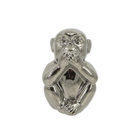 ΚΕΡΑΜΙΚΟ ΔΙΑΚΟΣΜΗΤΙΚΟ ΜΑΪΜΟΥ (ΣΤΟΜΑ ΚΛΕΙΣΤΟ) ΑΣΗΜΙ 8x7x13.5cm 1/24ΚΙΒ – Προσφέρει μοναδική αισθητική | iroots.gr