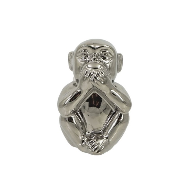 ΚΕΡΑΜΙΚΟ ΔΙΑΚΟΣΜΗΤΙΚΟ ΜΑΪΜΟΥ (ΣΤΟΜΑ ΚΛΕΙΣΤΟ) ΑΣΗΜΙ 8x7x13.5cm 1/24ΚΙΒ – Προσφέρει μοναδική αισθητική | iroots.gr