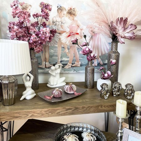 ΚΕΡΑΜΙΚΟ ΔΙΑΚΟΣΜΗΤΙΚΟ ΜΑΪΜΟΥ (ΣΤΟΜΑ ΚΛΕΙΣΤΟ) ΑΣΗΜΙ 8x7x13.5cm 1/24ΚΙΒ – Προσφέρει μοναδική αισθητική | iroots.gr