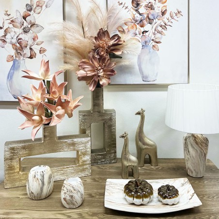 ΚΕΡΑΜΙΚΗ ΚΟΛΟΚΥΘΑ ΔΙΧΡΩΜΗ ΕΚΡΟΥ-ΜΠΡΟΝΖΕ ΜΙΚΡΗ Φ10x7cm 1/54ΚΙΒ – Προσφέρει μοναδική αισθητική | iroots.gr