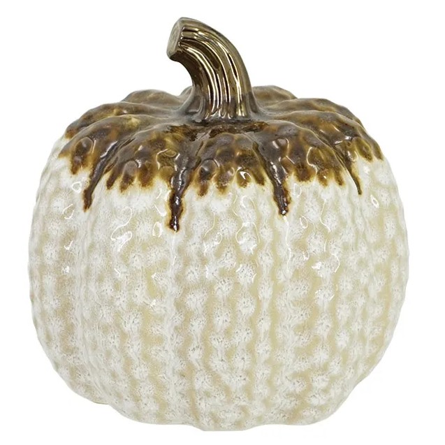 ΚΕΡΑΜΙΚΗ ΚΟΛΟΚΥΘΑ ΔΙΧΡΩΜΗ ΕΚΡΟΥ-ΜΠΡΟΝΖΕ ΓΙΓΑΣ Φ20.5x20cm 1/6ΚΙΒ – Προσφέρει μοναδική αισθητική | iroots.gr