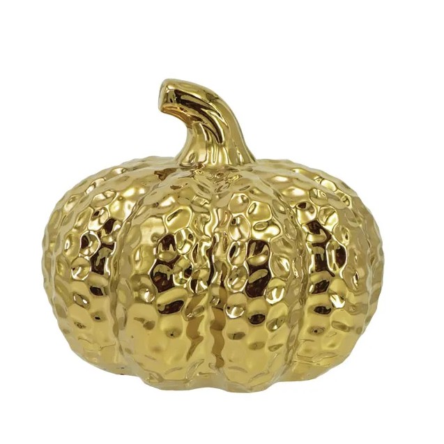 ΚΕΡΑΜΙΚΗ ΚΟΛΟΚΥΘΑ ΧΡΥΣΟ ΣΦΥΡΗΛΑΤΟ ΜΕΣΑΙΑ Φ18x14.5cm 1/12ΚΙΒ – Δίνει premium χαρακτήρα στο περιβάλλον | iroots.gr