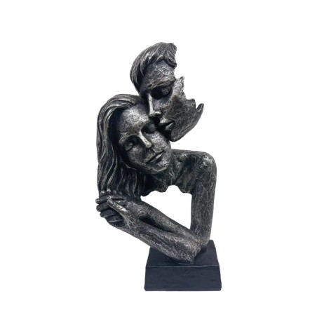 ΕΠΙΤΡΑΠΕΖΙΟ ΔΙΑΚΟΣΜΗΤΙΚΟ ΑΣΗΜΙ/ΜΑΥΡΟ ΖΕΥΓΑΡΙ ΠΡΟΣΩΠΑ/ΧΕΡΙΑ - 15.5x10x29.5cm 1/24ΚΙΒ – Ταιριάζει σε κάθε μοντέρνο ή επαγγελματικό