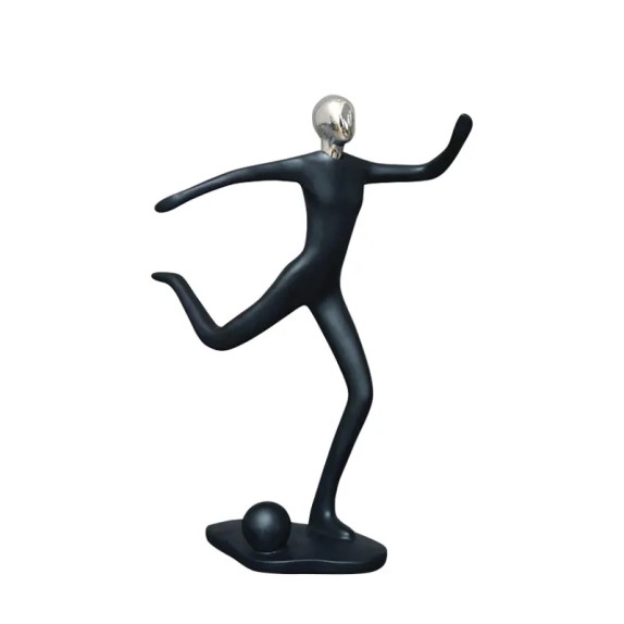 ΕΠΙΤΡΑΠΕΖΙΟ ΔΙΑΚΟΣΜΗΤΙΚΟ ΜΑΥΡΟ/ΝΙΚΕΛ ΠΟΔOΣΦΑΙΡΙΣΤΗΣ - 18x8x26.5cm 1/36KIB – Δίνει premium χαρακτήρα στο περιβάλλον | iroots.gr