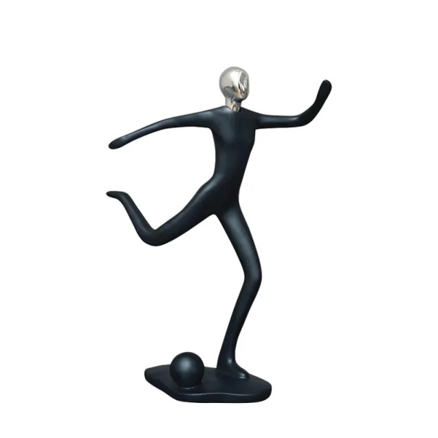 ΕΠΙΤΡΑΠΕΖΙΟ ΔΙΑΚΟΣΜΗΤΙΚΟ ΜΑΥΡΟ/ΝΙΚΕΛ ΠΟΔOΣΦΑΙΡΙΣΤΗΣ - 18x8x26.5cm 1/36KIB – Δίνει premium χαρακτήρα στο περιβάλλον | iroots.gr