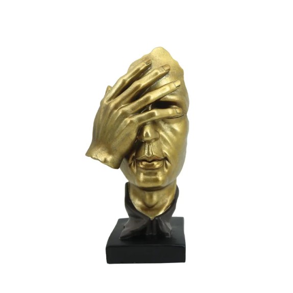 ΔΙΑΚΟΣΜΗΤΙΚΗ ΦΙΓΟΥΡΑ ΧΕΡΙ/ΠΡΟΣΩΠΟ - ΝΑ ΜΗ ΒΛΕΠΩ - 11.5x8.5x24cm 18/KIB – Προσφέρει μοναδική αισθητική | iroots.gr