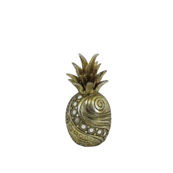 ΔΙΑΚΟΣΜΗΤΙΚΟ ΑΝΑΝΑΣ ΧΡΥΣΟ ΜΕ ΑΝΑΓΛΥΦΑ ΣΧΕΔΙΑ & ΓΥΑΛΑΚΙΑ - 8.5x8.5x16cm 48/KIB – Προσφέρει μοναδική αισθητική | iroots.gr