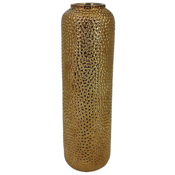 ΚΕΡΑΜΙΚΟ ΒΑΖΟ ΜΠΡΟΝΖΕ ΙΣΙΟ ΣΦΥΡHΛΑΤΟ Φ14.8x49.3cm 1/4ΚΙΒ – Δημιουργεί αίσθηση πολυτέλειας χωρίς κόπο | iroots.gr