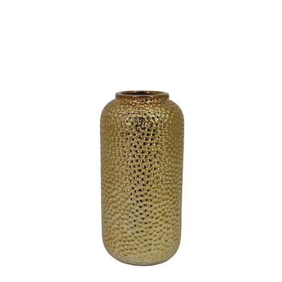 ΚΕΡΑΜΙΚΟ ΒΑΖΟ ΜΠΡΟΝΖΕ ΙΣΙΟ ΣΦΥΡHΛΑΤΟ Φ14.8x30cm 1/6KIB – Προσφέρει μοναδική αισθητική | iroots.gr