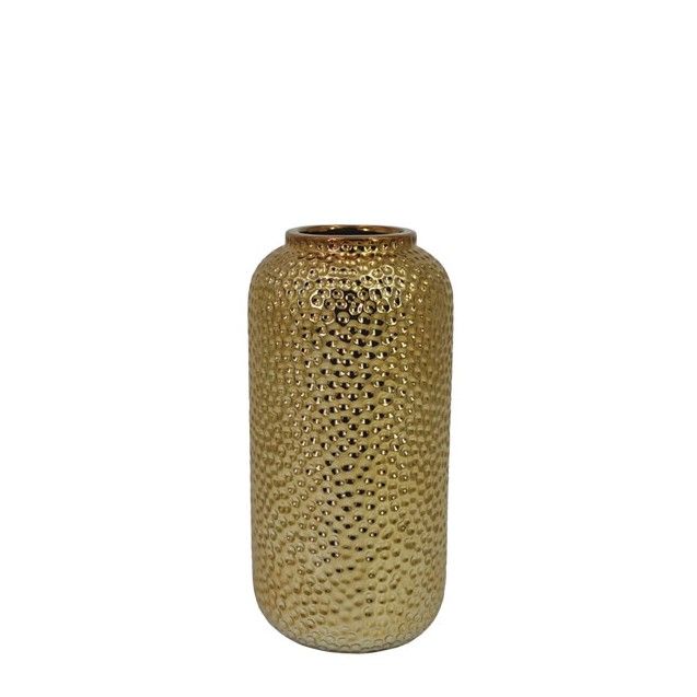 ΚΕΡΑΜΙΚΟ ΒΑΖΟ ΜΠΡΟΝΖΕ ΙΣΙΟ ΣΦΥΡHΛΑΤΟ Φ14.8x30cm 1/6KIB – Προσφέρει μοναδική αισθητική | iroots.gr