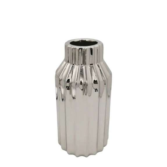 ΒΑΖΟ ΚΕΡΑΜΙΚΟ ΑΣΗΜΙ ΚΑΘΕΤΕΣ ΠΤΥΧΕΣ 13,5x27,5CM 8/box – Ταιριάζει σε κάθε μοντέρνο ή επαγγελματικό χώρο | iroots.gr