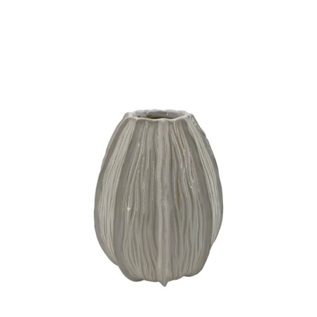 ΚΕΡΑΜΙΚΟ BAZO ΕΚΡΟΥ/ΜΠΕΖ ΓΥΑΛΙΣΤΕΡΟ ΚΑΘΕΤΕΣ ΠΤΥΧΕΣ - Φ14.5x20cm 1/12KIB – Δίνει premium χαρακτήρα στο περιβάλλον | iroots.gr