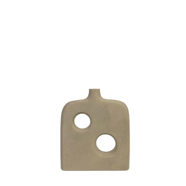 ΚΕΡΑΜΙΚΟ ΒΑΖΟ ΜΙΝΙΜΑΛ ΜΠΕΖ ΑΜΜΟΥ - 18.5x4x20.5cm 32/ΚΙΒ – Αναβαθμίζει άμεσα τον χώρο σου | iroots.gr