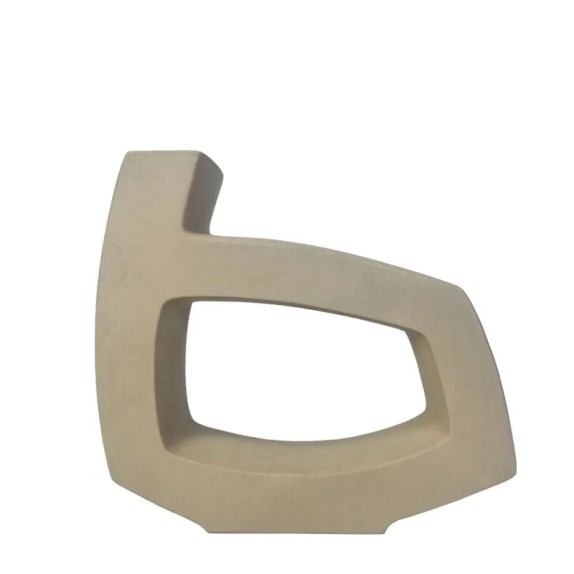 ΚΕΡΑΜΙΚΟ ΒΑΖΟ ΜΙΝΙΜΑΛ ΜΠΕΖ ΑΜΜΟΥ - 38.5x9x34.5cm 4/ΚΙΒ – Προσφέρει μοναδική αισθητική | iroots.gr