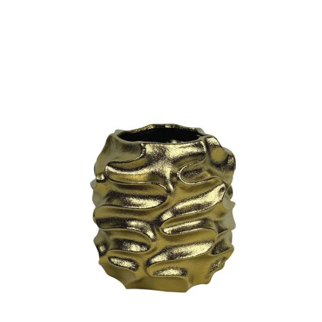 ΚΕΡΑΜΙΚΟ ΒΑΖΟ ΧΡΥΣΟ XYTO KΥΜΑΤΙΣΤΟ ΕΦΕ ΜΙΚΡΟ - 20.3cm 1/6ΚΙΒ – Δημιουργεί αίσθηση πολυτέλειας χωρίς κόπο | iroots.gr