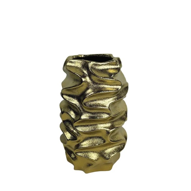 ΚΕΡΑΜΙΚΟ ΒΑΖΟ ΧΡΥΣΟ XYTO KΥΜΑΤΙΣΤΟ ΕΦΕ ΜΕΣΑΙΟ - 26.7 cm 1/6ΚΙΒ – Προσφέρει μοναδική αισθητική | iroots.gr