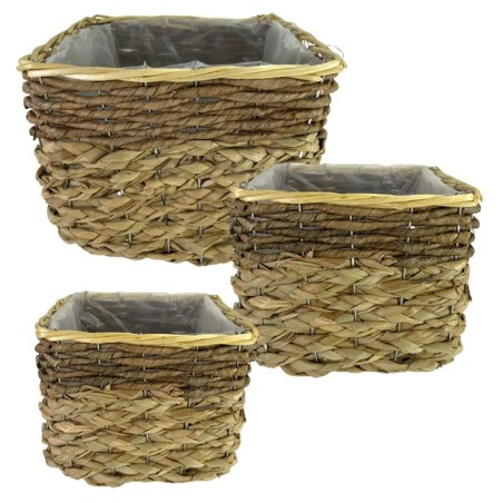 ΚΑΛΑΘΙ ΚΑΣΠΩ ΨΑΘΑ ΣΕΤ/3 ΦΥΣΙΚΟ/ΚΑΦΕ ΤΕΤΡΑΓΩΝΟ - L:25.5x25.5x20, M:20.5x20.5x17, S:15.5x15.5x15cm 8/KIB – Ταιριάζει σε κάθε μοντέ
