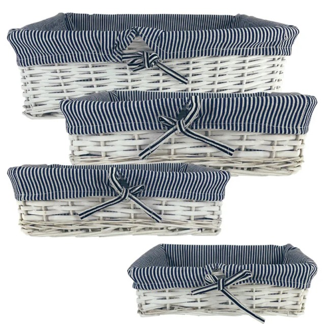 ΠΑΝΕΡΙ ΨΑΘΑ ΕΠΕΝΔΥΣΗ ΜΕ ΥΦΑΣΜΑ ΡΙΓΕ ΣΕΤ/4 ΛΕΥΚΟ/ΜΠΛΕ ΟΡΘΟΓΩΝΙΟ - ΧL:45x35x14, L:41x31x12, M:35x25x10, S:30x20x9cm 4/KIB – Αναβαθ