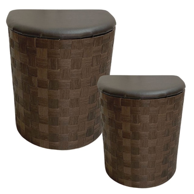 ΨΑΘΙΝΟ ΚΑΛΑΘΙ ΑΠΛΥΤΩΝ ΣΕΤ/2 ΚΑΦΕ ΚΑΠΑΚΙ ΜΕ ΤΕΧΝΟΔΕΡΜΑ - L:45x35x52, S:34x27x42cm 1/ΣΑΚ – Αναβαθμίζει άμεσα τον χώρο σου | iroots