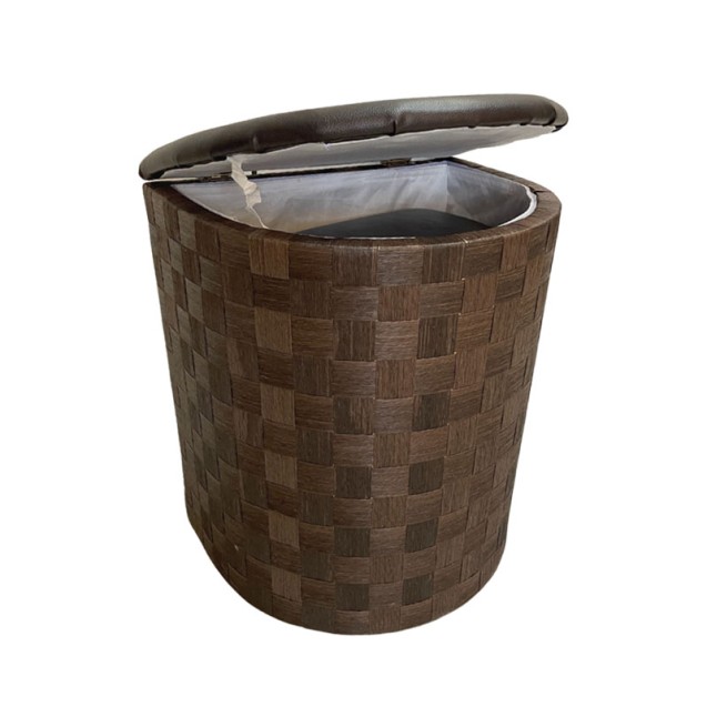 ΨΑΘΙΝΟ ΚΑΛΑΘΙ ΑΠΛΥΤΩΝ ΣΕΤ/2 ΚΑΦΕ ΚΑΠΑΚΙ ΜΕ ΤΕΧΝΟΔΕΡΜΑ - L:45x35x52, S:34x27x42cm 1/ΣΑΚ – Αναβαθμίζει άμεσα τον χώρο σου | iroots