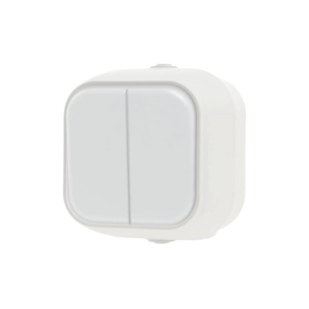 GEYER Διακόπτης a/r διπλός IP54 H2-B220M-W λευκός – Δημιουργεί αίσθηση πολυτέλειας χωρίς κόπο | iroots.gr