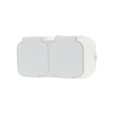 GEYER Πρίζα διπλή IP54 H2-B52GM-W λευκή