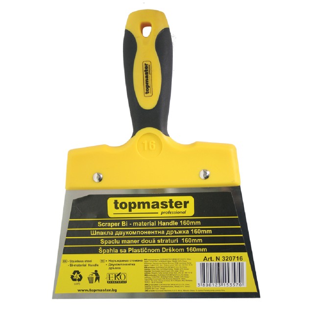 TOP MASTER Σπατουλαδόρος πλαστική λαβή 160mm 320716