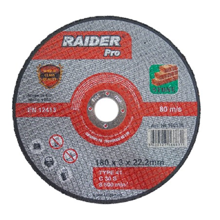 RAIDER Τροχός κοπής πέτρας Pro 180*3*22.2mm 160136 – Αναβαθμίζει άμεσα τον χώρο σου | iroots.gr