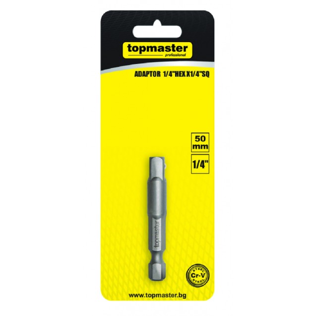 TOP MASTER Αντάπτορας hex 1/4" για καρυδάκι 1/4'' 330367