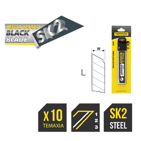 TOP MASTER Λάμες φαλτσέτας μαύρες 18x100x0.5mm SK2 10τεμ 370302 – Αναβαθμίζει άμεσα τον χώρο σου | iroots.gr