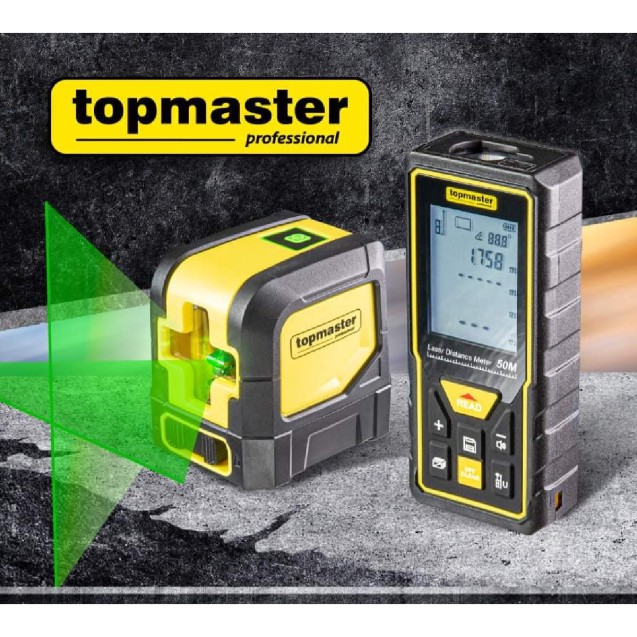TOP MASTER Αλφάδι Laser σταυρός 15Μ 279905