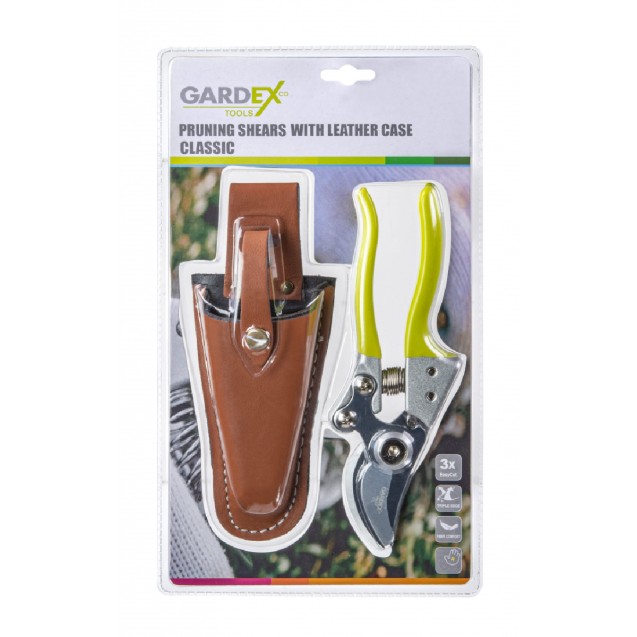 GARDEX Ψαλίδι κλαδέματος 20cm με δερμάτινη θήκη 402900
