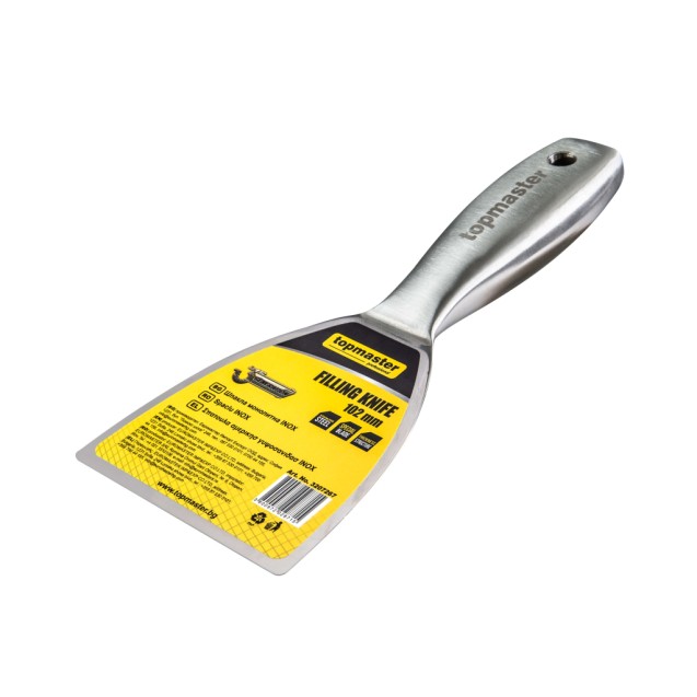 TOP MASTER Σπάτουλα αμερικής γυψοσανίδας inox 102mm 320727 – Αναβαθμίζει άμεσα τον χώρο σου | iroots.gr