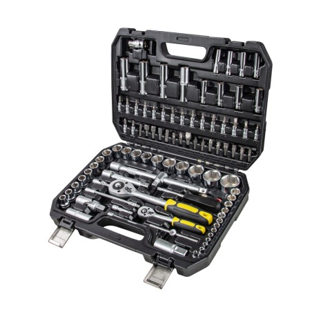 TOP MASTER Κασετίνα καρυδάκι 1/4'' & 1/2'' σετ 94τεμ 339205