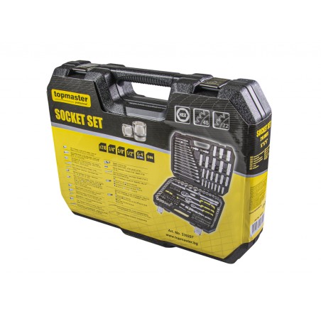 TOP MASTER Κασετίνα καρυδάκι 1/4'' & 3/8'' & 1/2'' σετ 216τεμ 339207 – Προσφέρει μοναδική αισθητική | iroots.gr