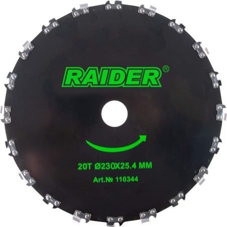 RAIDER Δίσκος θαμνοκοπτικού με αλυσίδα 230mm 20 δόντια Ø230x25.4 mm 110344 – Ταιριάζει σε κάθε μοντέρνο ή επαγγελματικό χώρο | i