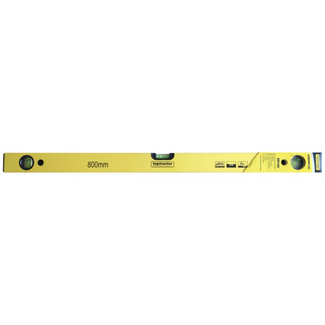 TOP MASTER Αλφάδι αλουμινίου 80cm με 3 μάτια 270803