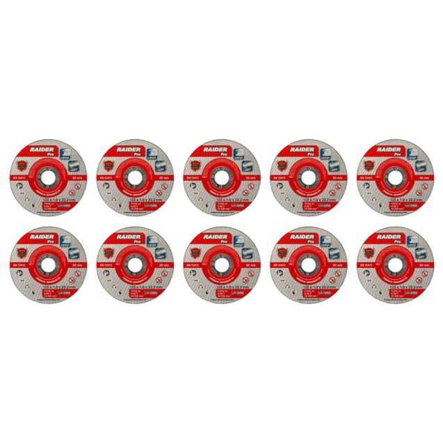 RAIDER Τροχός κοπής inox A60T 125*1.0*22.2mm σε μεταλικό κουτί 160158 (τιμή/τεμ)