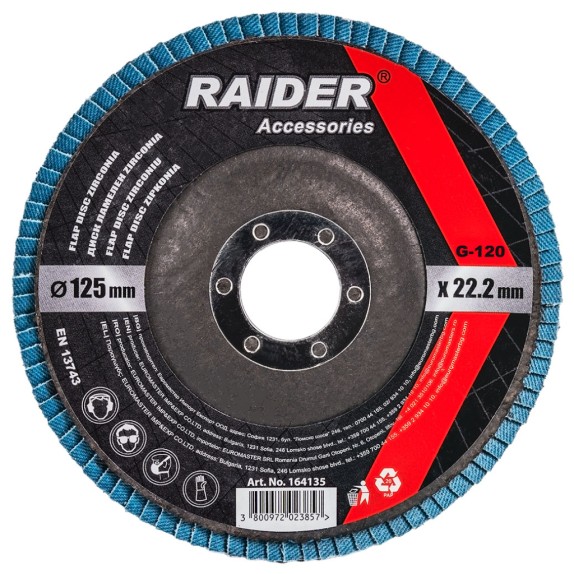 RAIDER Δίσκος φυλλαράκι Φ125 G120 164135 – Αναβαθμίζει άμεσα τον χώρο σου | iroots.gr