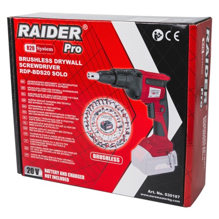 RAIDER R20 Solo Κατσαβίδι γυψοσανίδας 1/4" Brushless RDP-BDS20 030187