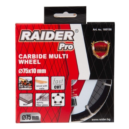 RAIDER Τροχός κοπής carbide 75x10mm 160156