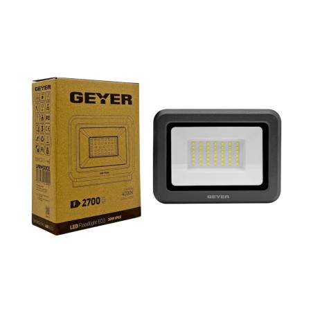 GEYER Προβολέας led μαύρος 30W 4000K 2700LM LPRM30CE – Προσφέρει μοναδική αισθητική | iroots.gr