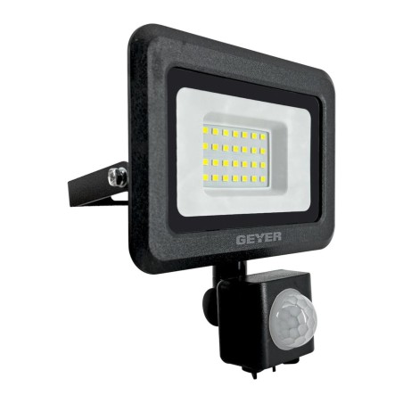GEYER Προβολέας led μαύρος με ανιχνευτή κίνησης 20W 4000K LPRM20CES – Ταιριάζει σε κάθε μοντέρνο ή επαγγελματικό χώρο | iroots.g