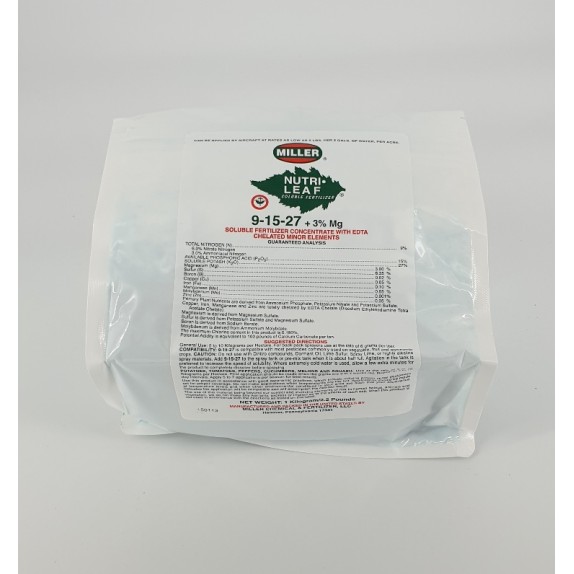 Nutri-Leaf 9-15-27 + 3Mg Miller 1kg – Προσφέρει μοναδική αισθητική | iroots.gr