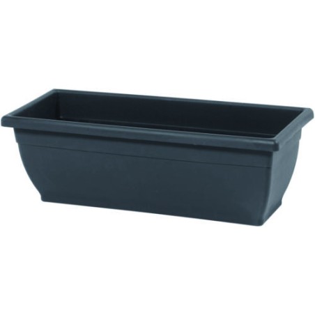 Ζαρντινιέρα πλαστική Venere 50 x 20 cm χρώματος ανθρακί